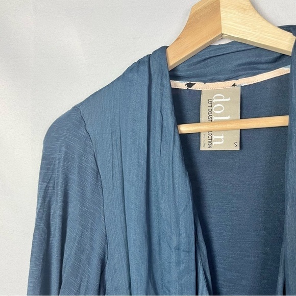 Anthropologie Dolan Blue Wrap Front Long Sleeve Blouse S - Picture 4 of 4